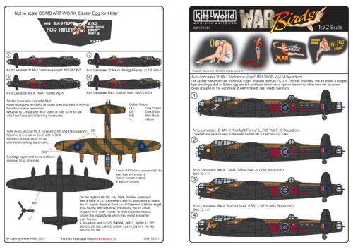 Kits-World KW172031 1:72 Avro Lancaster B.I/III