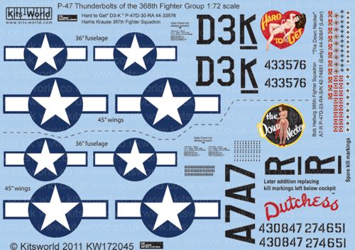 Kits-World KW172045 1:72 Republic P-47D Thunderbolt