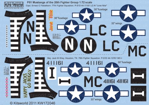 Kits-World KW172046 1:72 North-American P-51D Mustang