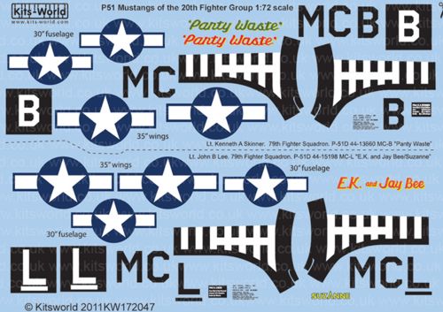 Kits-World KW172047 1:72 North-American P-51D Mustang