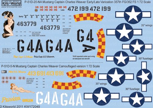 Kits-World KW172049 1:72 North-American P-51D Mustang