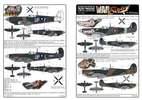 Kits-World KW172053 1:72 Supermarine Spitfire