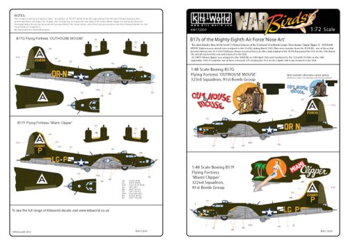 Kits-World KW172059 1:72 Boeing B-17F/G Flying Fortress