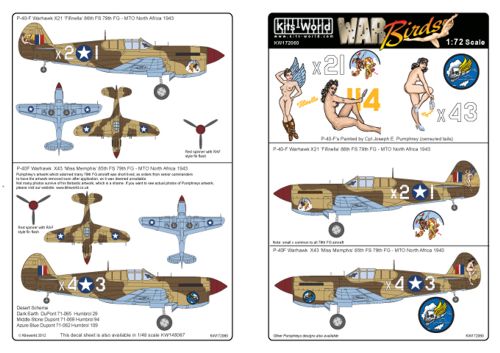 Kits-World KW172060 1:72 Curtiss P-40 Warhawk