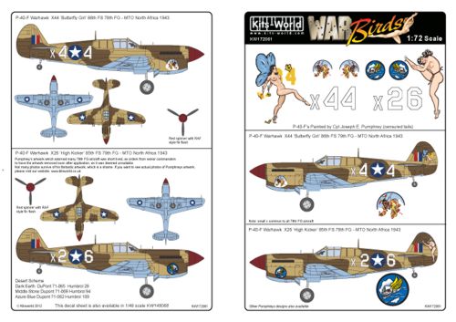 Kits-World KW172061 1:72 Curtiss P-40 Warhawk