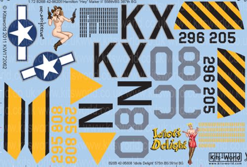 Kits-World KW172062 1:72 Martin B-26B Marauders