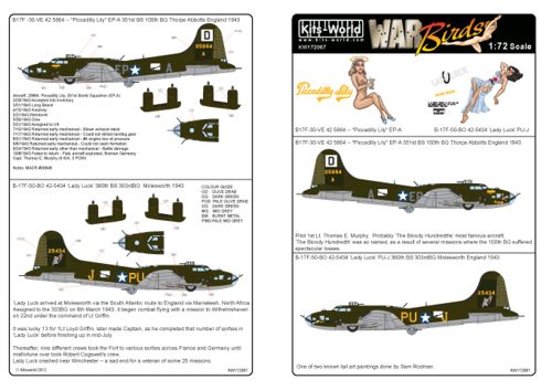 Kits-World KW172067 1:72 Boeing B-17F Flying Fortress