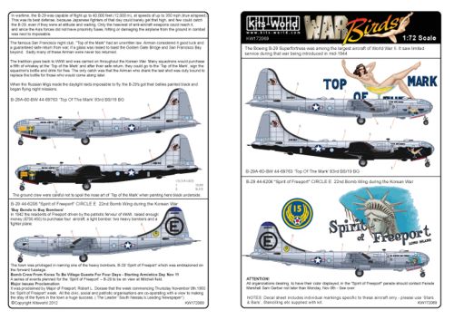 Kits-World KW172069 1:72 Boeing B-29A Superfortress