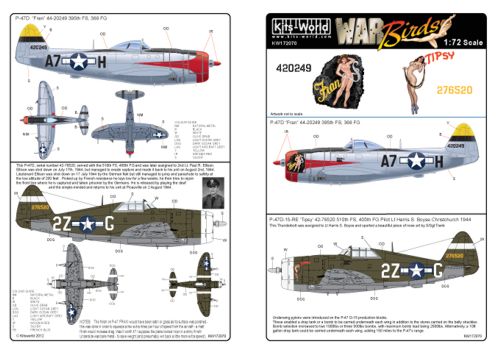 Kits-World KW172070 1:72 Republic P-47D Thunderbolt