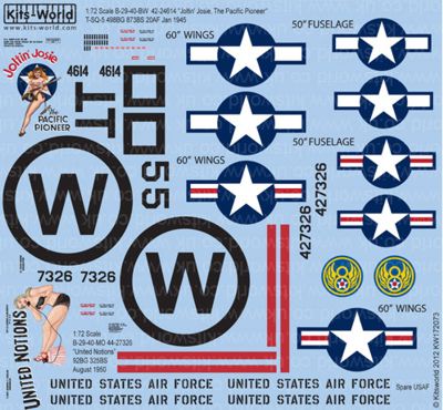 Kits-World KW172073 1:72 Boeing B-29 Super Fortress