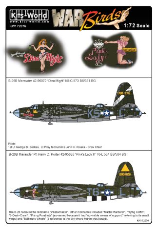 Kits-World KW172076 1:72 Martin B-26B Marauder