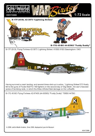 Kits-World KW172080 1:72 Boeing B-17F Flying Fortress