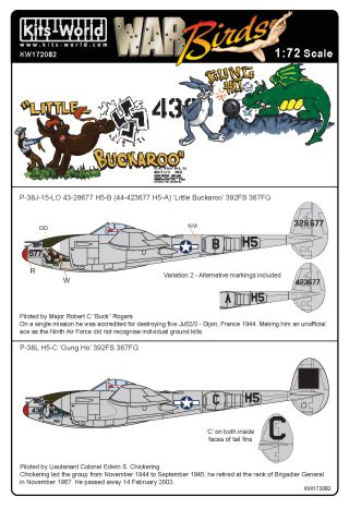 Kits-World KW172082 1:72 Lockheed P-38J Lightning