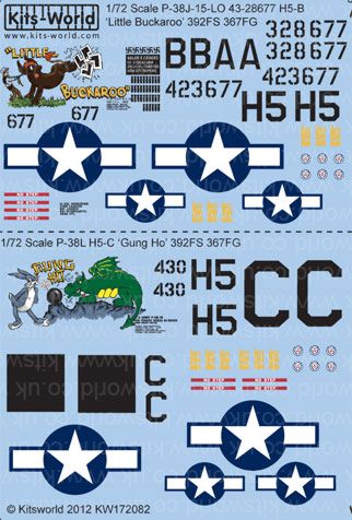 Kits-World KW172082 1:72 Lockheed P-38J Lightning
