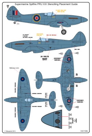 Kits-World KW172084 1:72 Supermarine Spitfire Mk.XIX