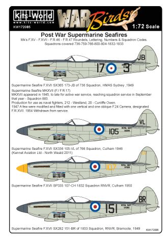 Kits-World KW172085 1:72 Supermarine Seafires