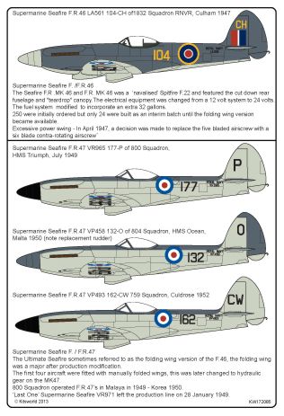 Kits-World KW172085 1:72 Supermarine Seafires