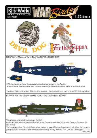 Kits-World KW172086 1:72 North-American B-25J Mitchell