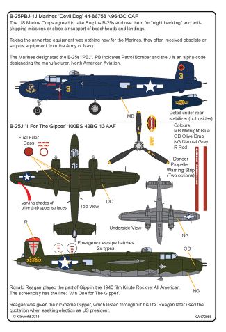 Kits-World KW172086 1:72 North-American B-25J Mitchell