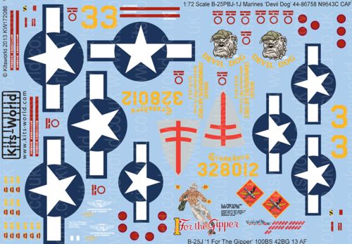 Kits-World KW172086 1:72 North-American B-25J Mitchell