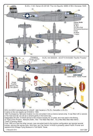 Kits-World KW172087 1:72 North-American B-25J Mitchell