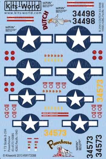 Kits-World KW172088 1:72 North-American B-25H Mitchell