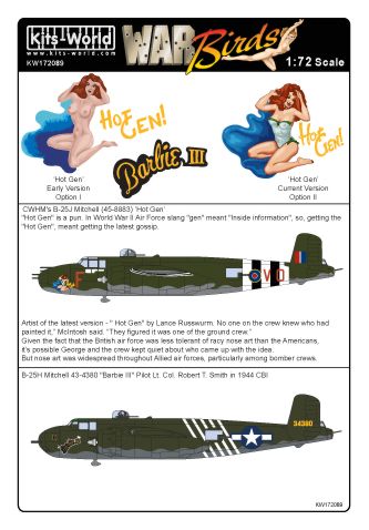 Kits-World KW172089 1:72 North-American B-25J Mitchell