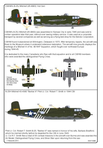 Kits-World KW172089 1:72 North-American B-25J Mitchell