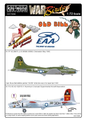 Kits-World KW172090 1:72 Boeing B-17G Flying Fortress