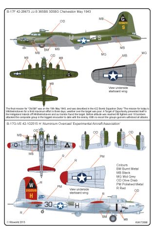 Kits-World KW172090 1:72 Boeing B-17G Flying Fortress