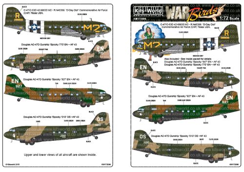 Kits-World KW172096 1:72 Douglas Dakota C-47/DC-3 'D-Day Doll' - 'Spookys'.