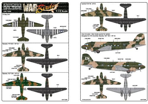 Kits-World KW172096 1:72 Douglas Dakota C-47/DC-3 'D-Day Doll' - 'Spookys'.