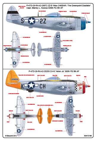 Kits-World KW172106 1:72 Republic P-47D Thunderbolt