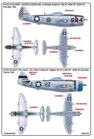 Kits-World KW172107 1:72 Republic P-47D Thunderbolt