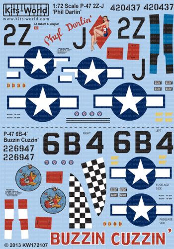 Kits-World KW172107 1:72 Republic P-47D Thunderbolt