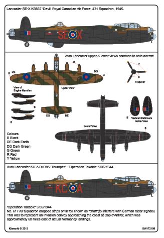 Kits-World KW172108 1:72 Avro Lancaster B.I/III