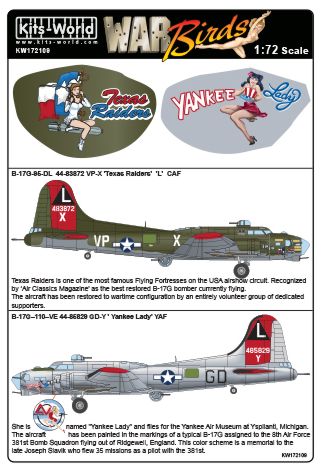 Kits-World KW172109 1:72 Boeing B-17G Flying Fortress