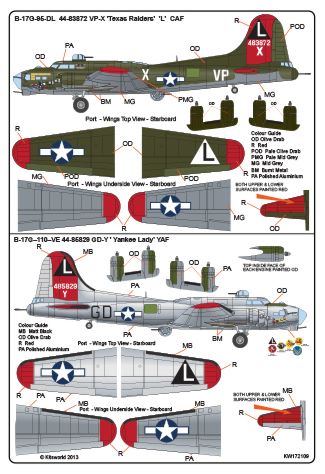 Kits-World KW172109 1:72 Boeing B-17G Flying Fortress