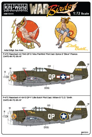 Kits-World KW172111 1:72 Republic P-47D Thunderbolt