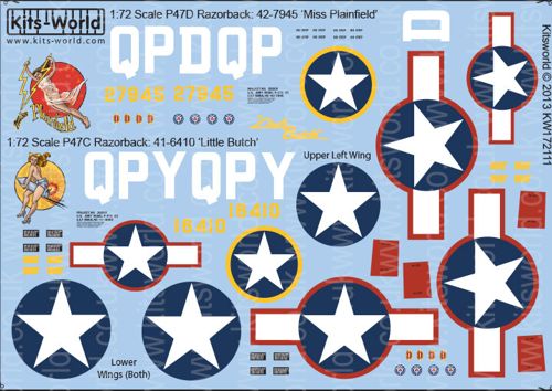 Kits-World KW172111 1:72 Republic P-47D Thunderbolt