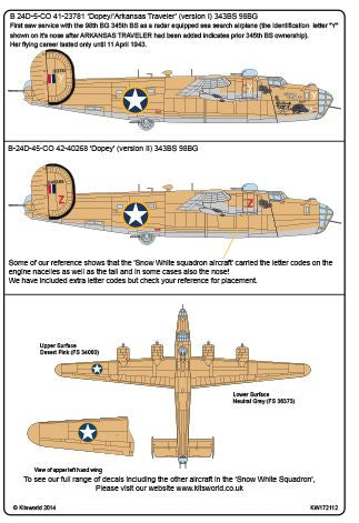 Kits-World KW172112 1:72 Consolidated B-24D Liberator