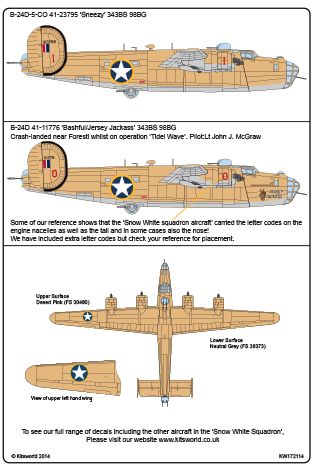 Kits-World KW172114 1:72 Consolidated B-24D Liberator