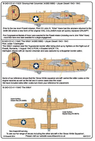 Kits-World KW172117 1:72 Consolidated B-24D Liberator