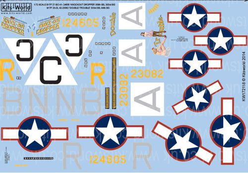 Kits-World KW172118 1:72 Boeing B-17F Flying Fortress