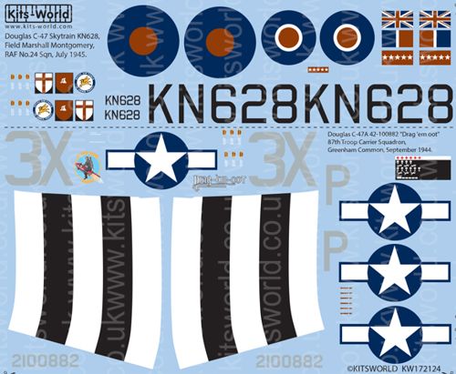 Kits-World KW172124 1:72 Douglas C-47 Skytrain