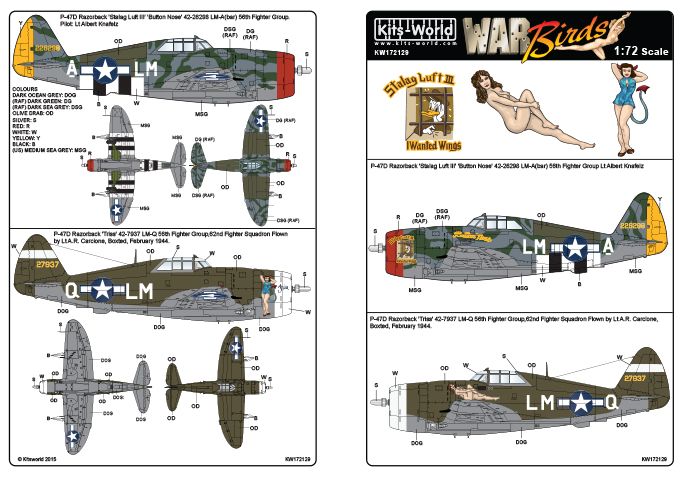 Kits-World KW172129 1:72 Republic P-47D Thunderbolt