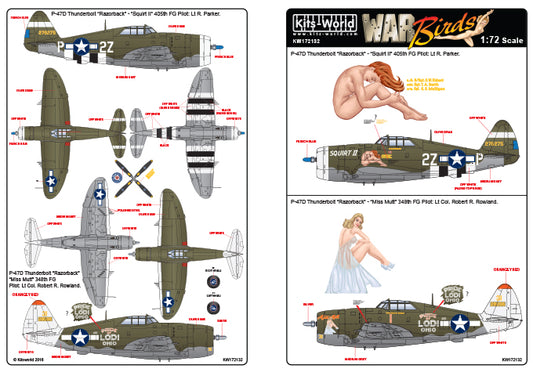 Kits-World KW172132 1:72 Republic P-47D Thunderbolt