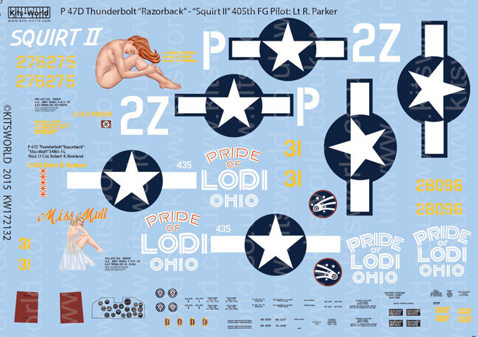 Kits-World KW172132 1:72 Republic P-47D Thunderbolt