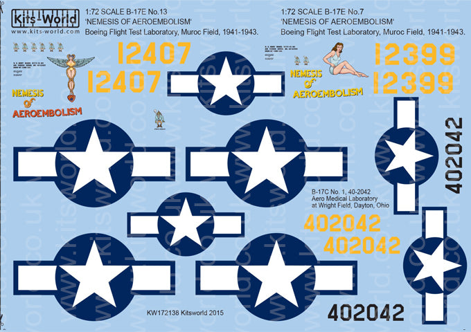 Kits-World KW172138 1:72 Boeing B-17E Flying Fortress