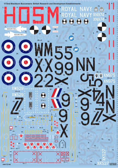 Kits-World KW172140 1:72 Blackburn Buccaneers S. Mk.2/Mk.2A/Mk.2B